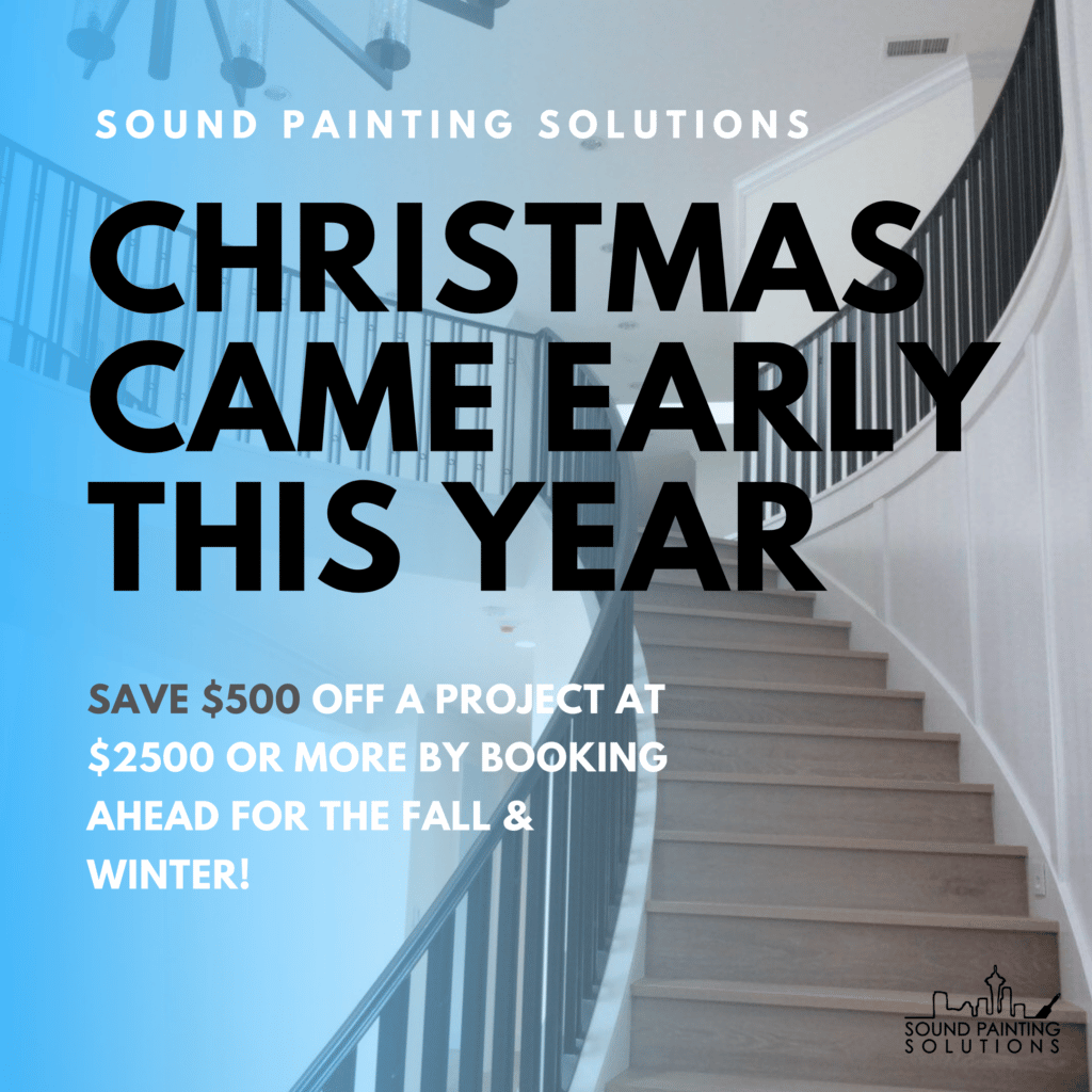 Interior painting discount. Christmas came early.