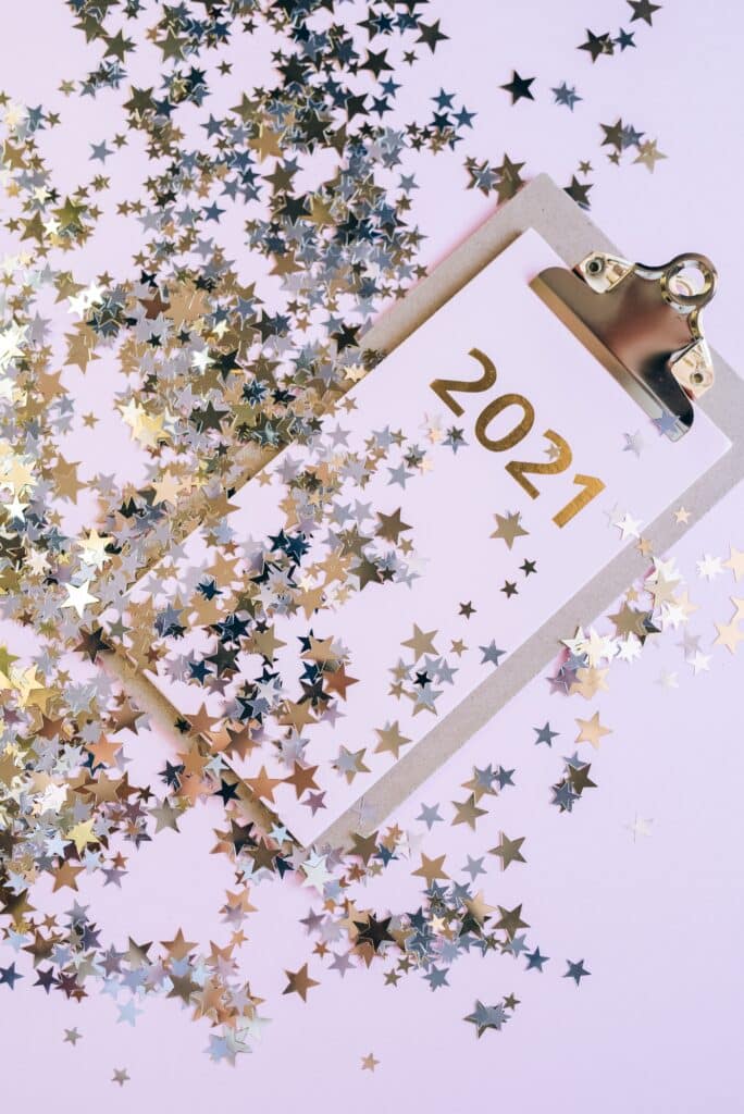 Celebratory graphic of 2021