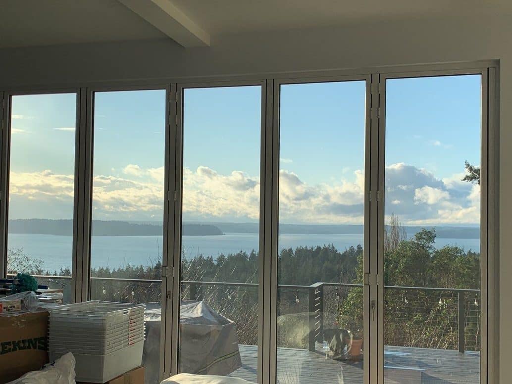 Looking out the window from the above interior painting job - an extensive view of the Puget Sound