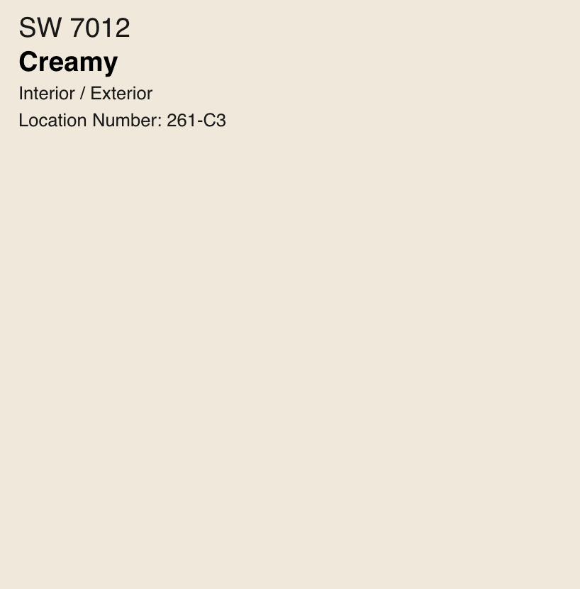 Sherwin Williams' "Creamy" color / #7012