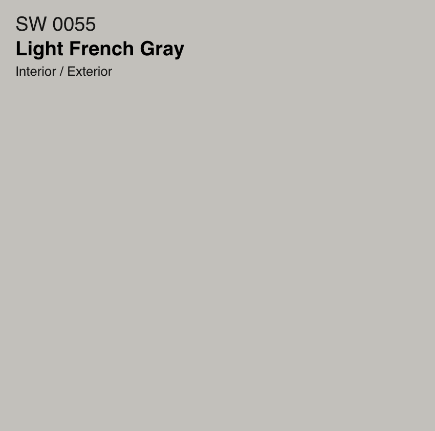 Sherwin Williams "Light French Gray" color / #0055