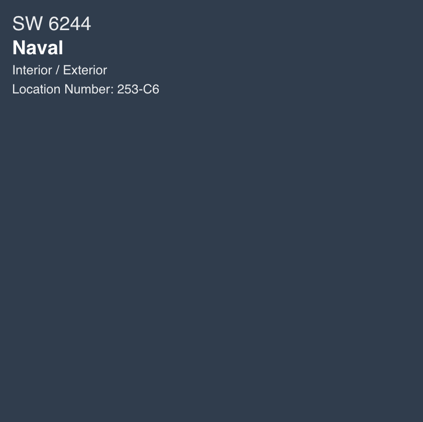 Sherwin Williams' "Naval" color / #6244