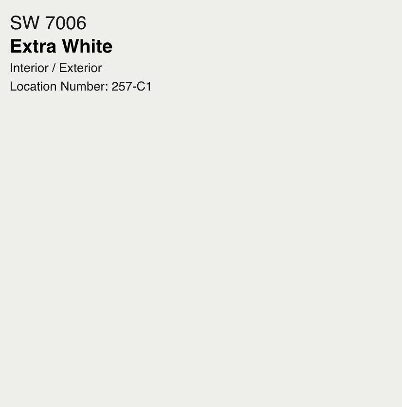 Sherwin Williams' "Extra White" color / #7006