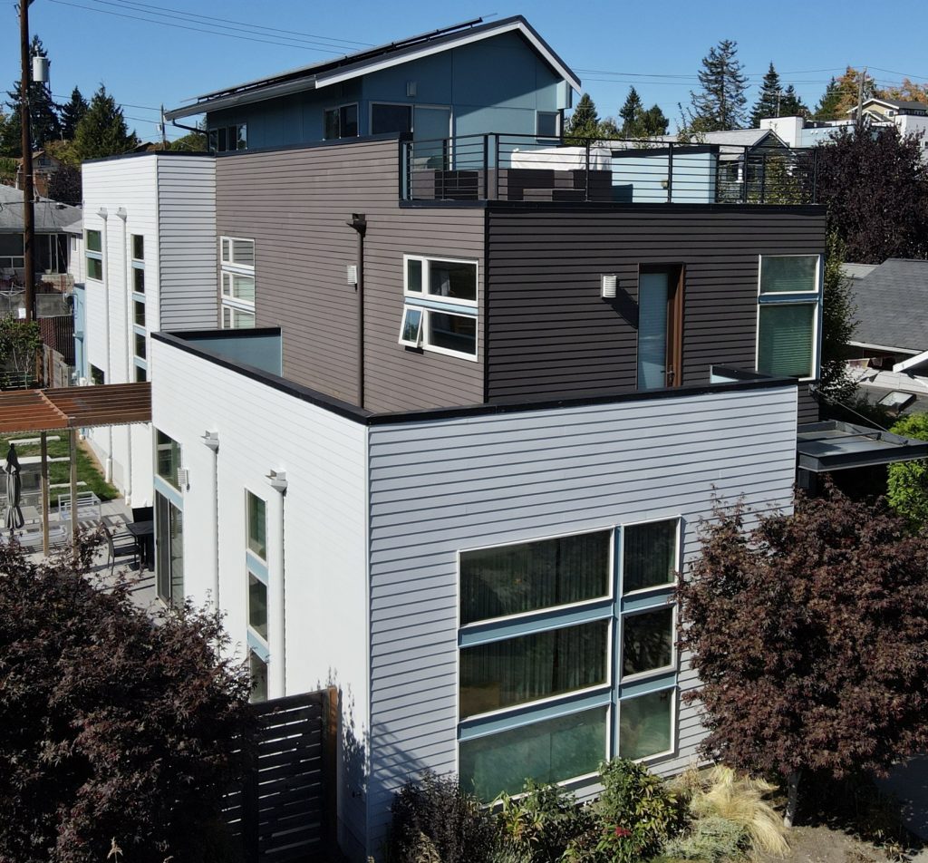 Exterior of a residential house in West Seattle we painted.