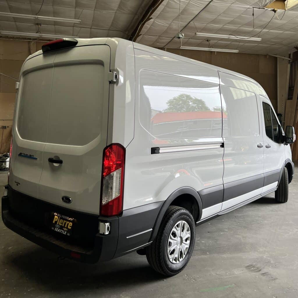 Photo of painting company van before  it was wrapped.