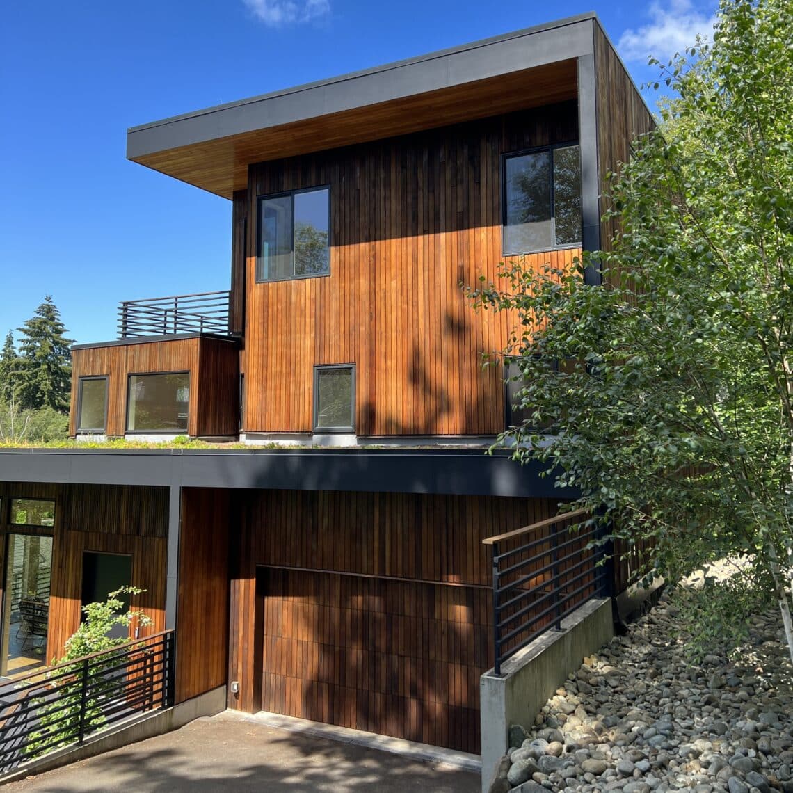Issaquah natural wood stain project