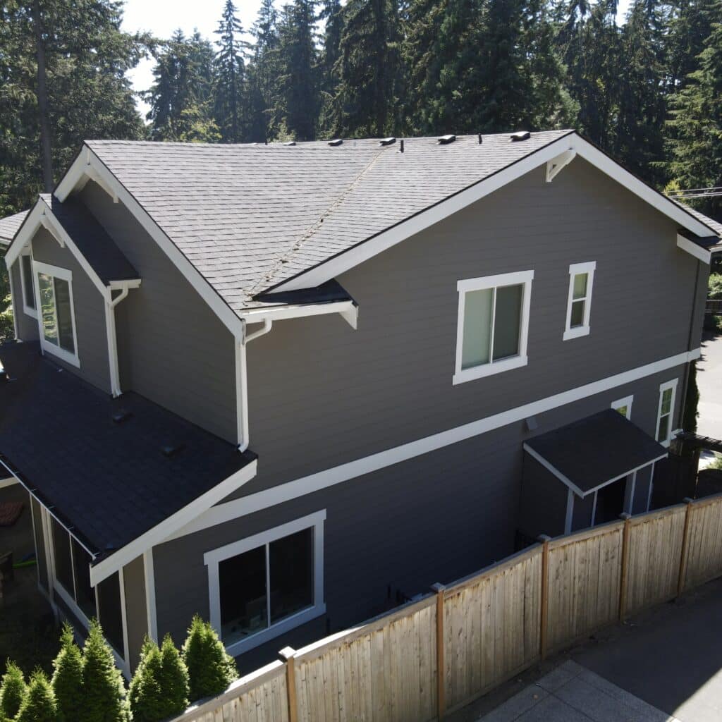 Exterior residential painting project in Bellevue. 
