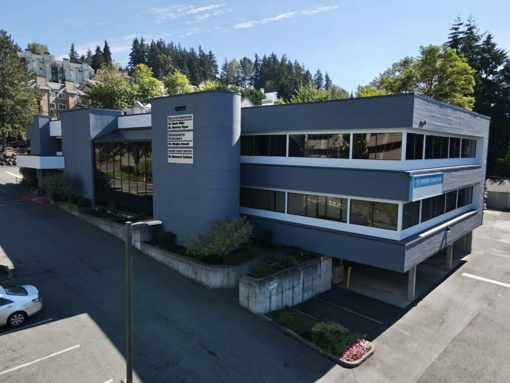 Exterior photo of a Bellevue commercial painting project.