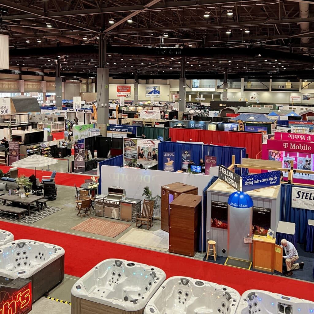 Many of the booths from the 2023 Seattle Home Show in Seattle. 