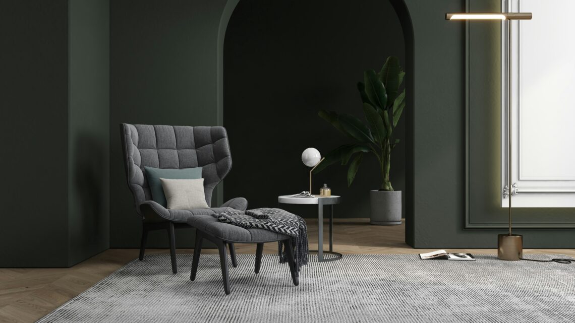 Dark Green Accent Wall
