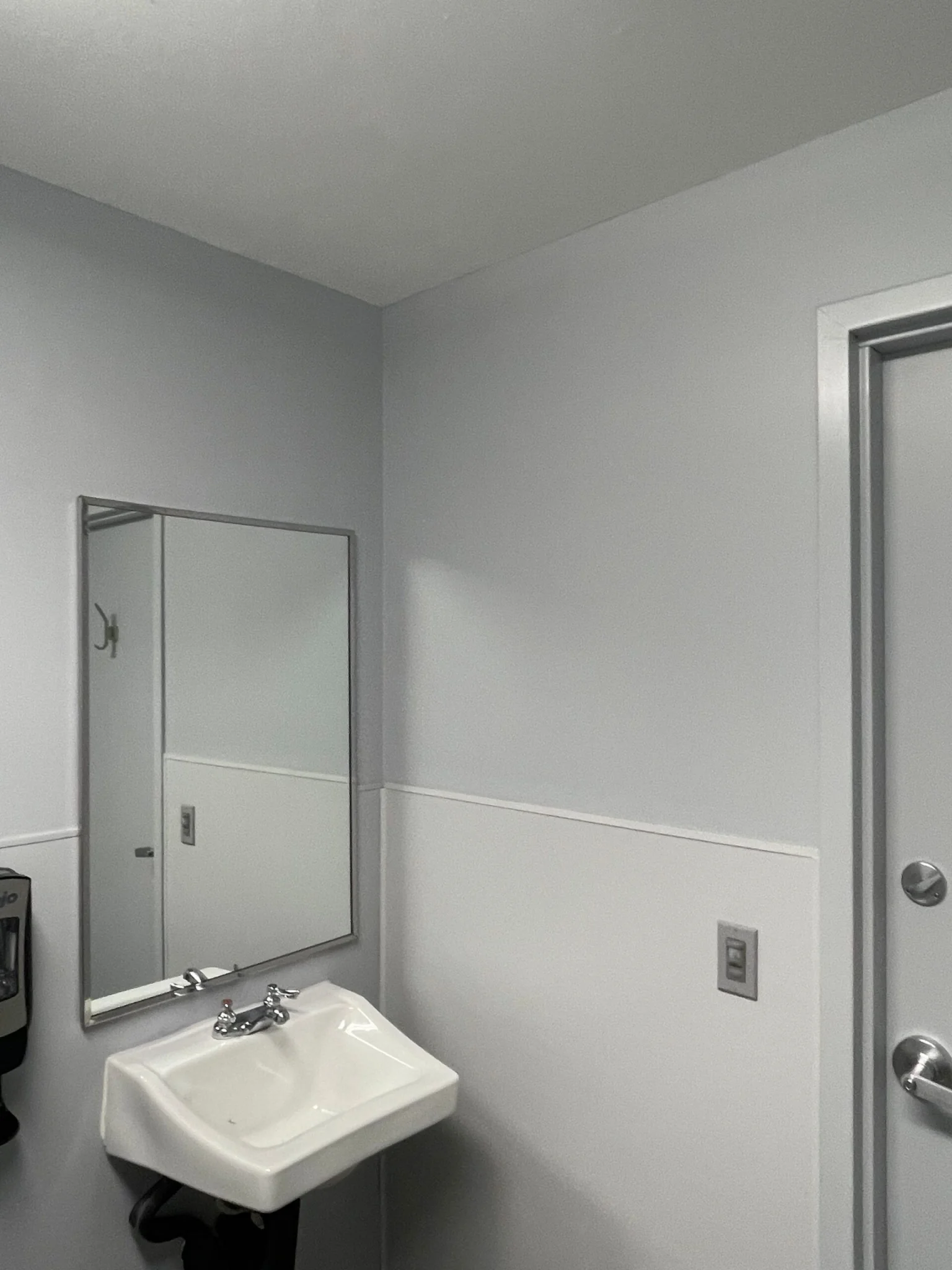 Commercial interior bathroom painting project