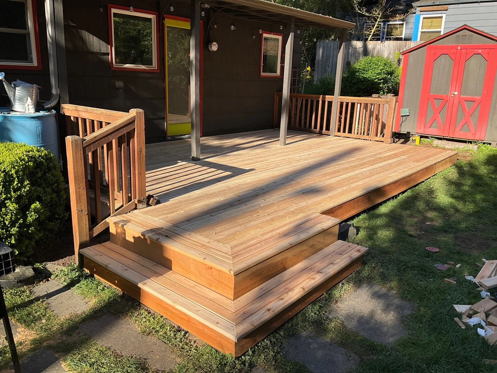 Custom deck carpentry completed in West Seattle