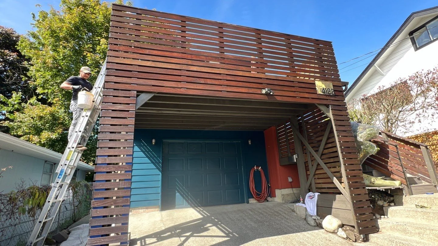 Exterior staining project completed in West Seattle