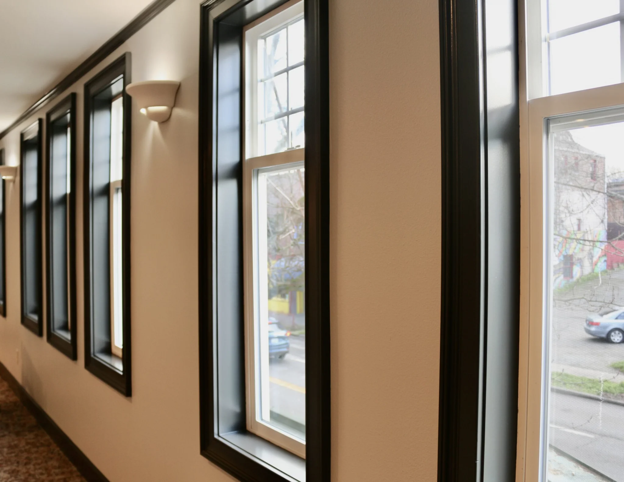 Interior window frames painted by Sound Painting Solutions