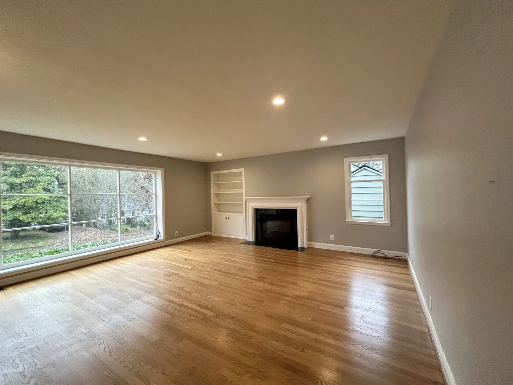Interior living room painting project completed in Seattle
