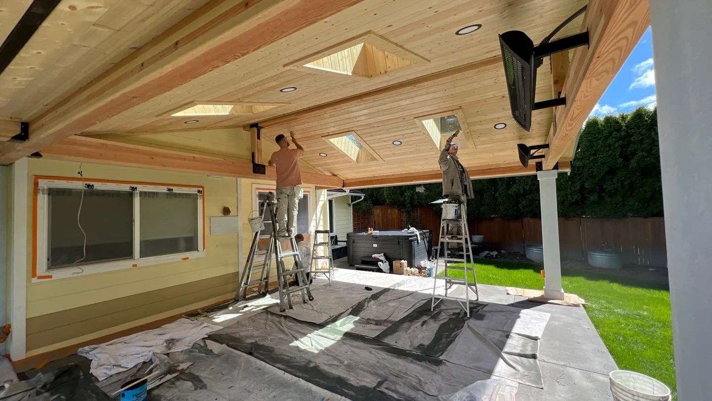 Staining an exterior project in Seattle