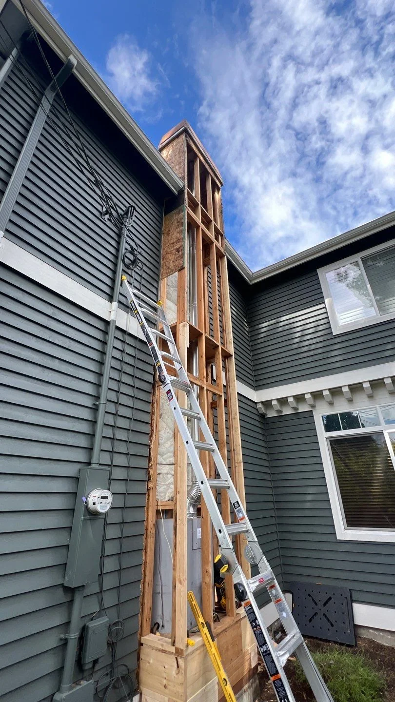 Exterior carpentry project in progress