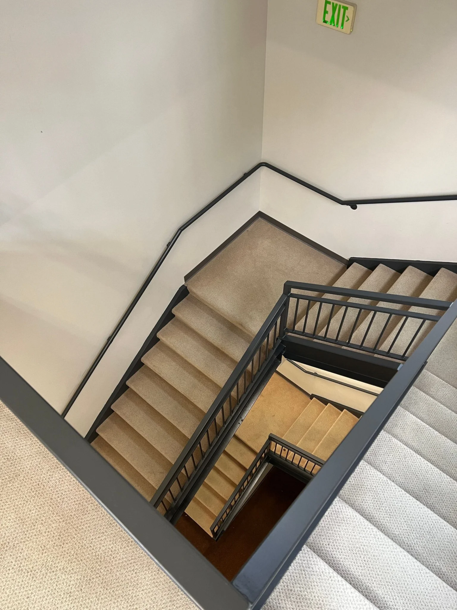 Commercial interior stairwell painting